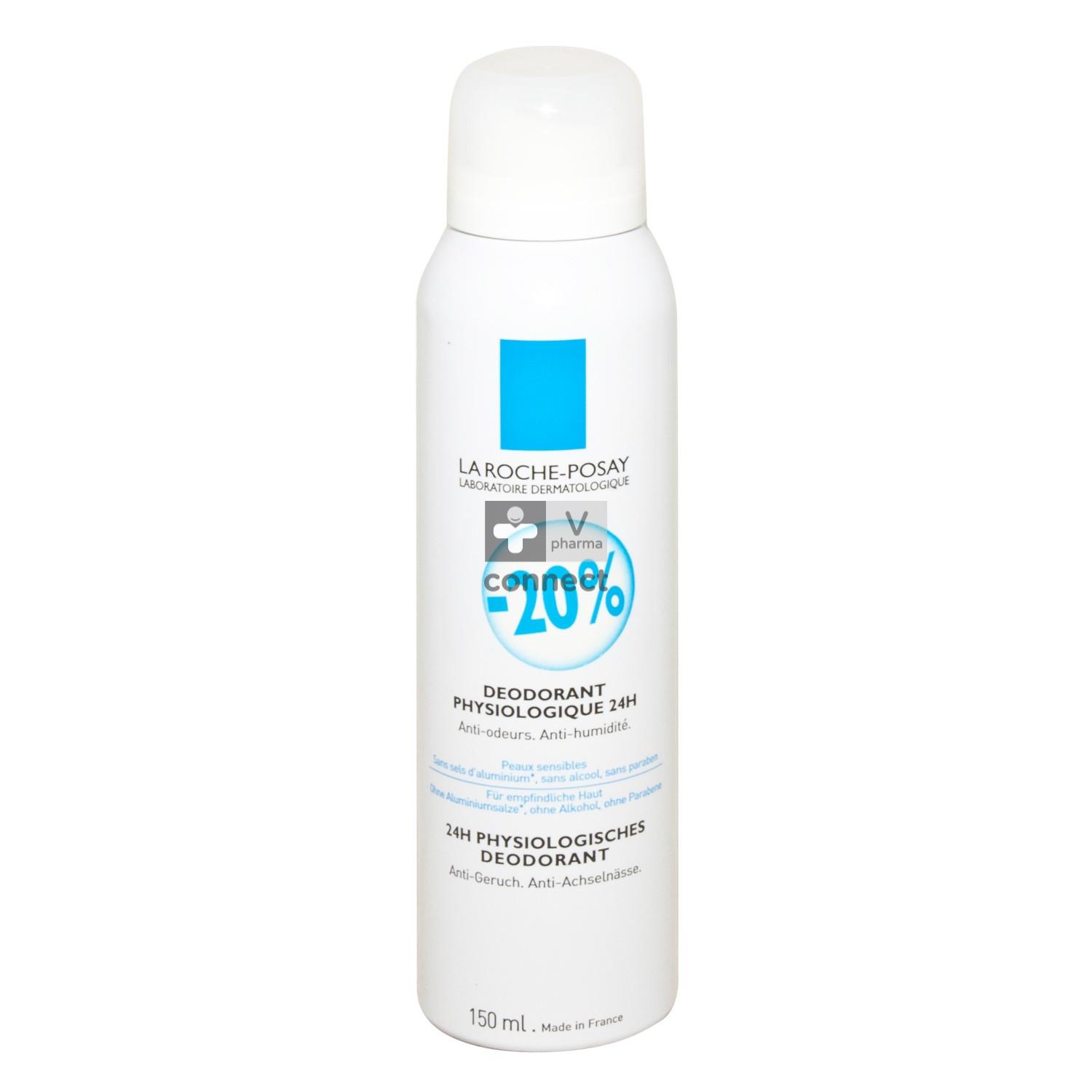 La Roche Posay Déodorant Spray Physiologique 24h 150 ml Prix Promo