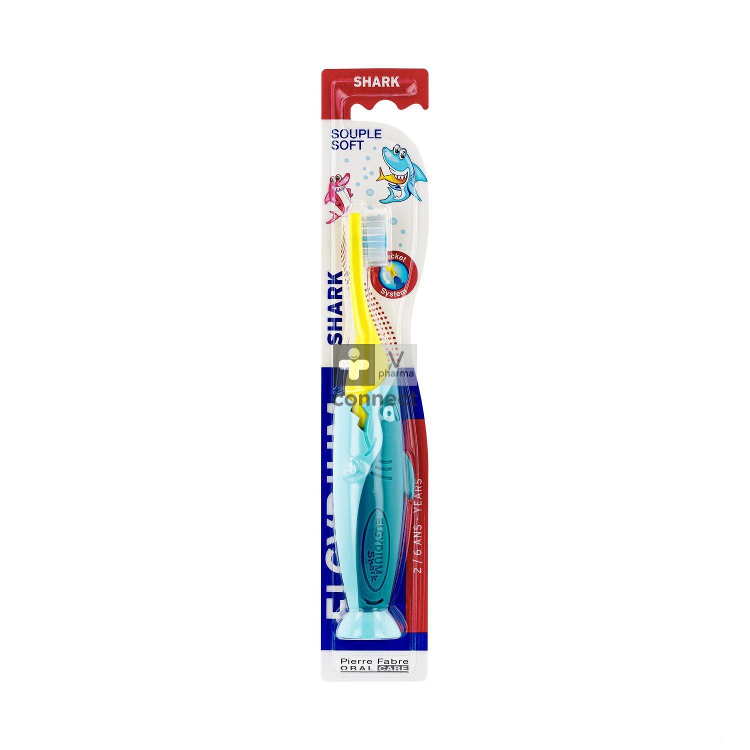 Elgydium Brosse à Dents Enfant 2 - 6 Ans Shark