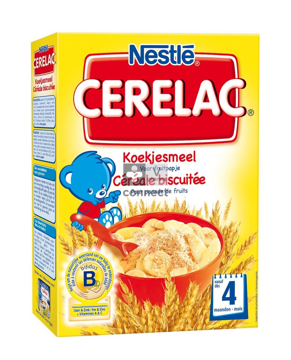 Achetez NESTLÉ CERELAC Céréales Biscuitées pour Panades de Fruits Bébé 4-36  Mois Maxi Pack 800g en ligne ?