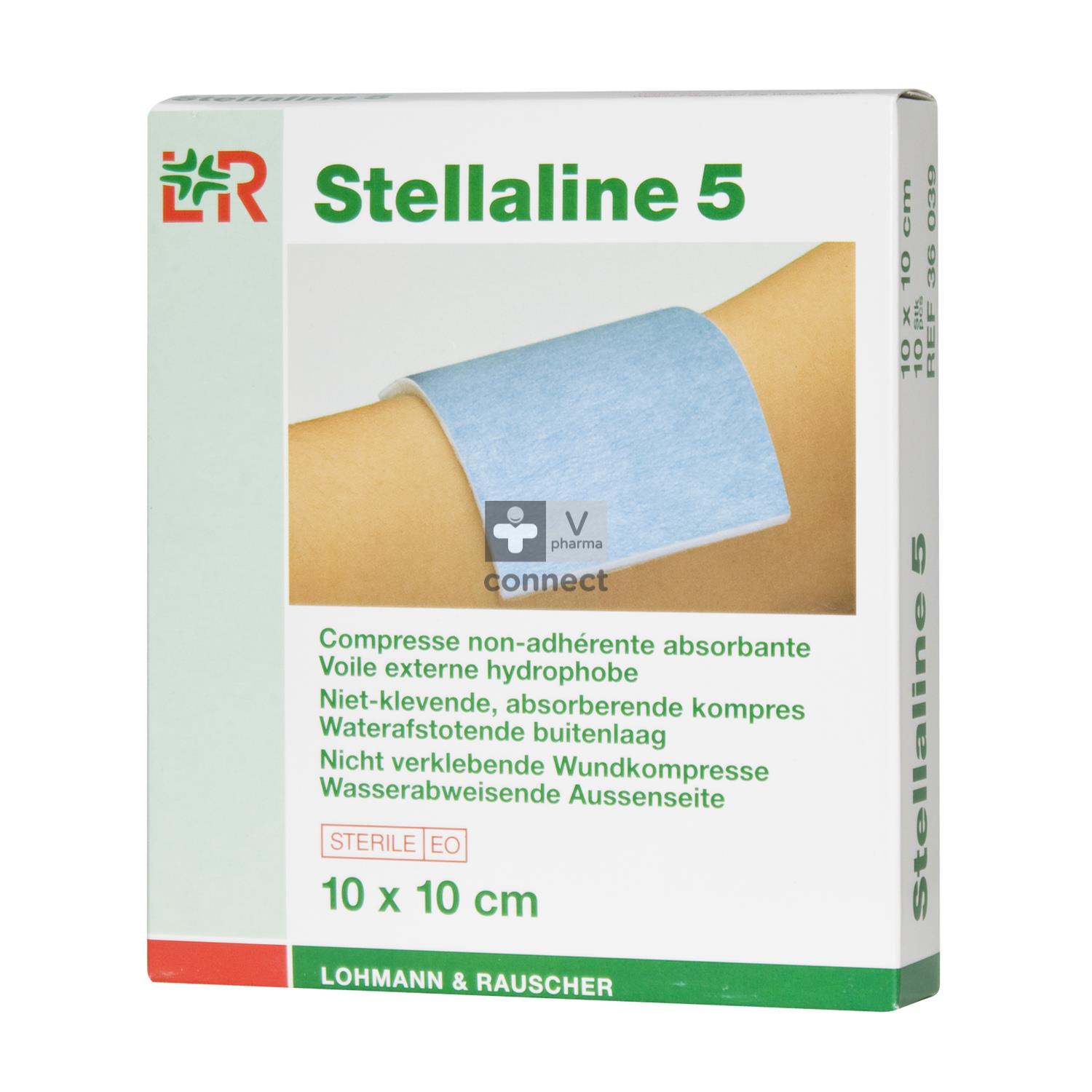 STELLA 5 COMPRESSE STERILE 10 X 10 CM (12) : Compresses stériles
