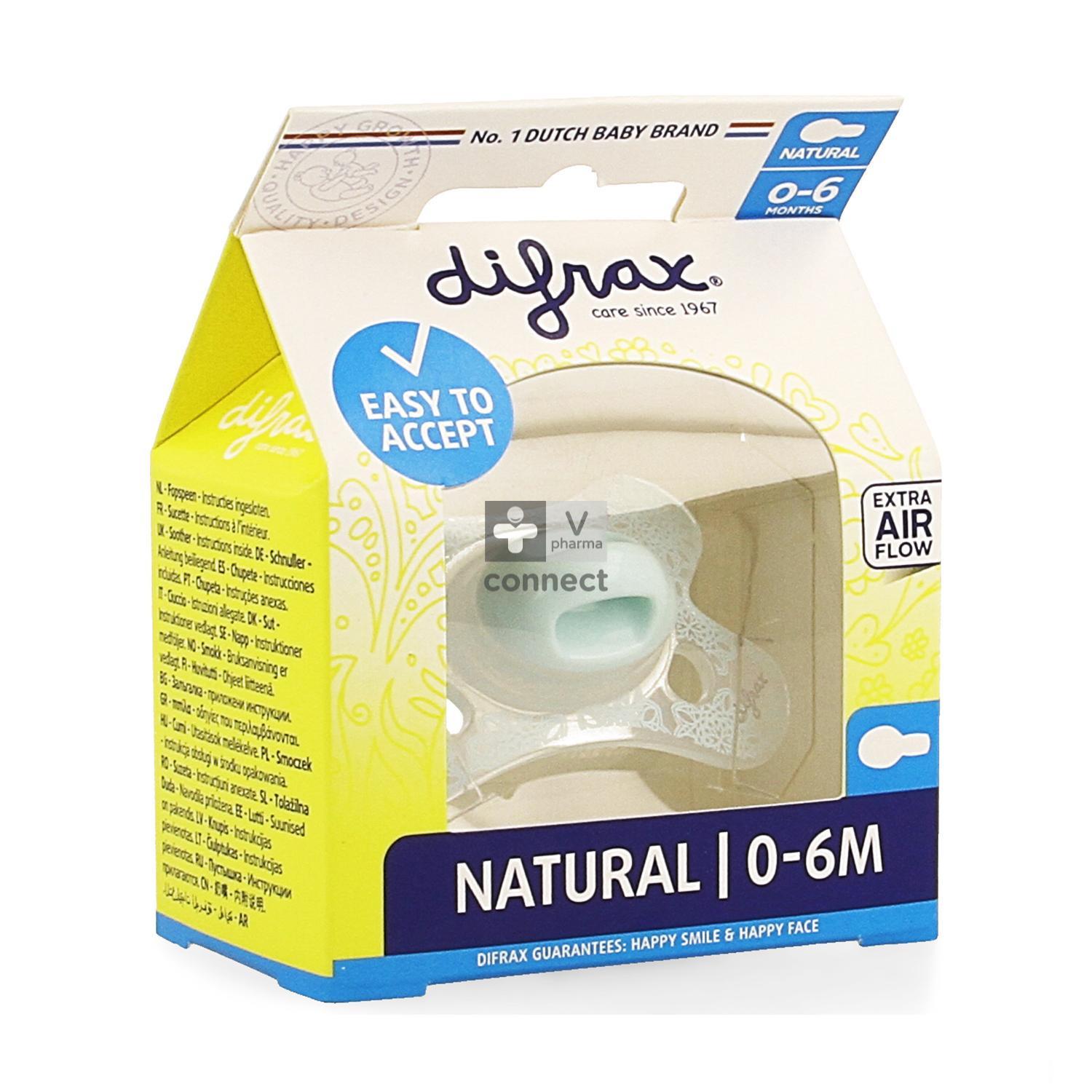 Difrax Sucette Natural +12m Uni Raspberry