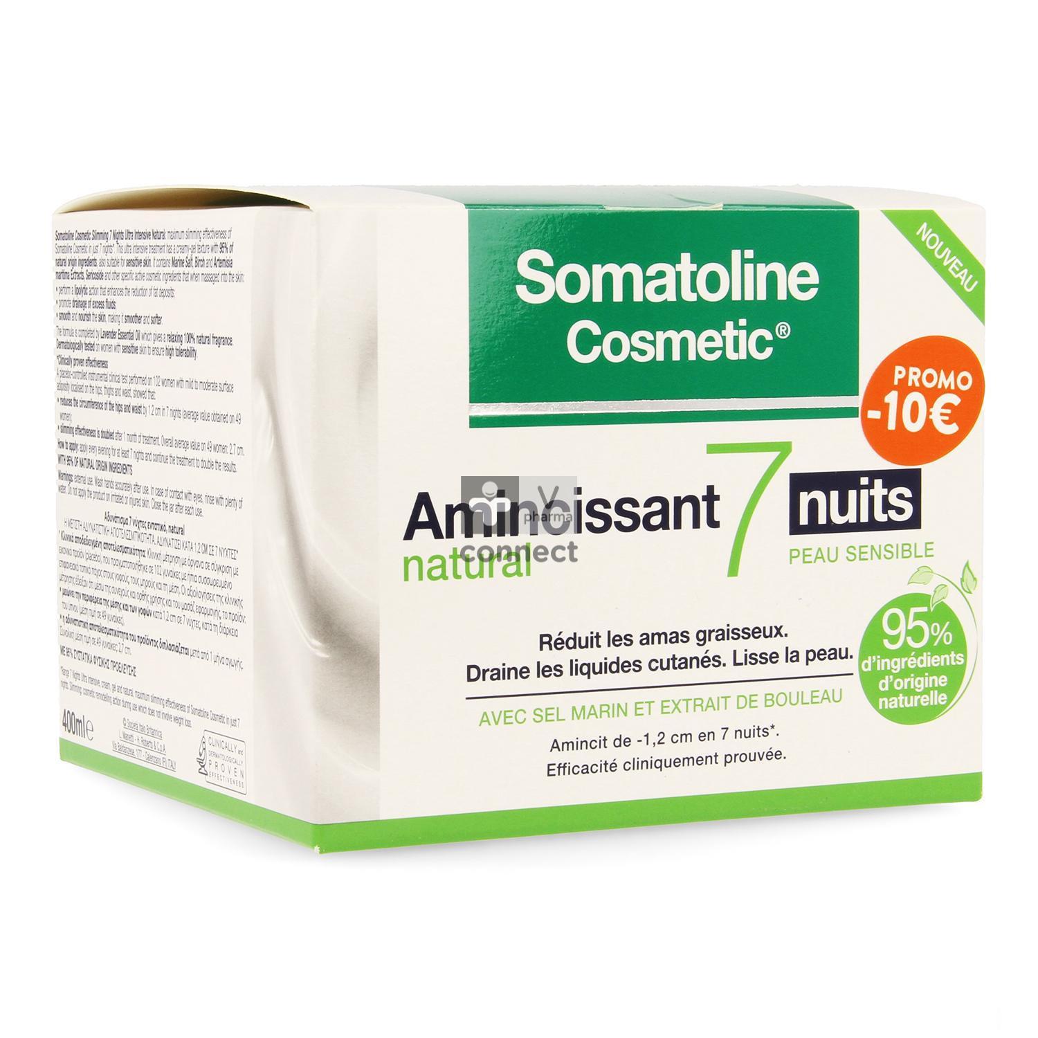 Somatoline Cosmetic Amincissant 7 Nuits Natural 400 Ml Prix Promo 10 