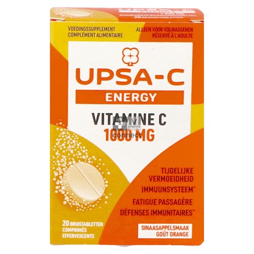Upsa C Energy 1000mg Bruistabl 20