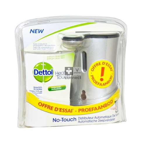 Dettol No Touch Distributeur Automatique de Savon + Recharge Aloe Vera