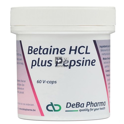 Betaine Hcl + Pesine V-caps 60 Deba