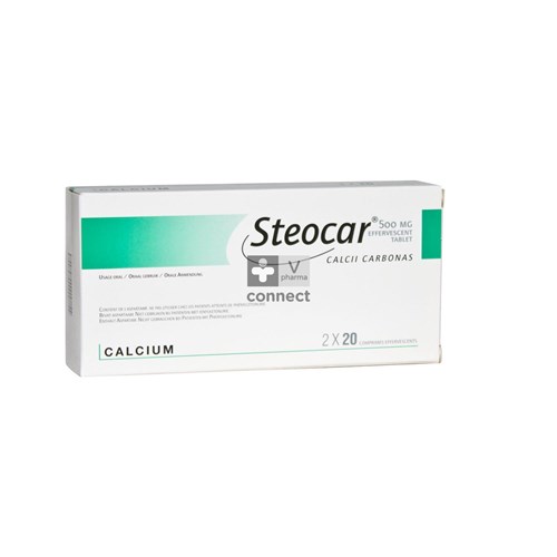 Steocar Comprimes Effervescents 40x 500 Mg