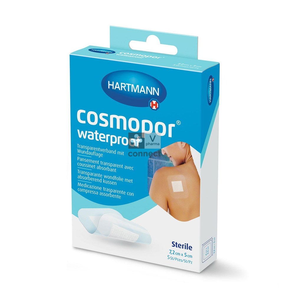 Cosmopor Waterproof Selfcare 7.2 Cm X 5 Cm 5  pièces