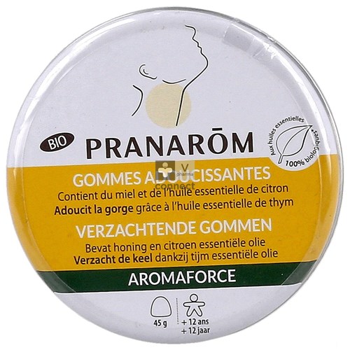 Pranarom Aromaforce Bio Gommes Adoucissantes Miel 45 g