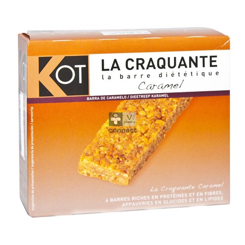 Kot la Craquante Barre Diététique Caramel 6 Pièces