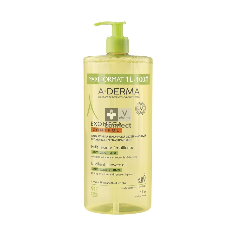 Aderma Exomega Control Emolierende Wasolie 1l