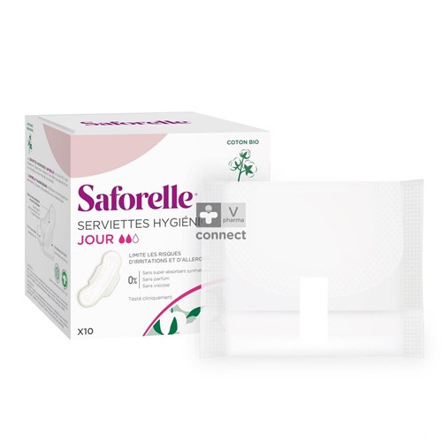 Saforelle Protect Bio-katoen maandverband 10 stuks