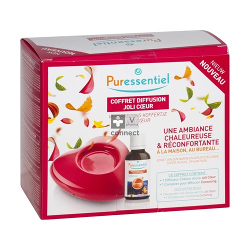 Puressentiel Diffuseur A Chaleur Douce Joli Coeur + Huile Essentielle Cocooning 30 ml Prix Promo