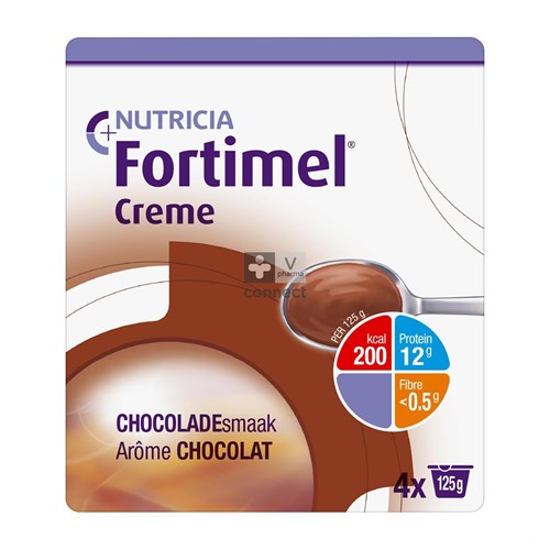 Fortimel Crème Chocolade 125 g 4 stuks