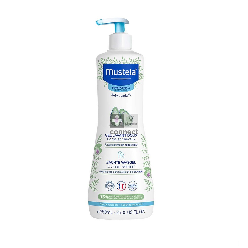 Mustela Baby Zachte wasgel 750 ml