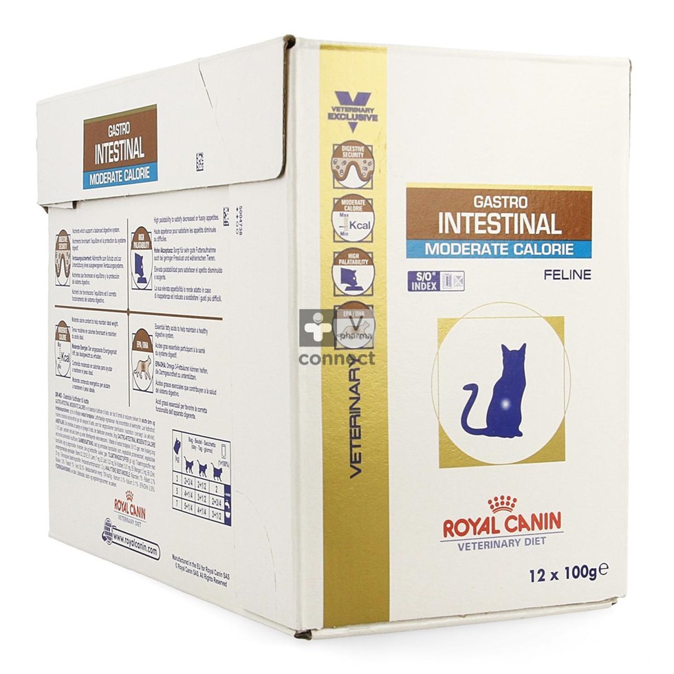 Vdiet Gastro Intestinal Mod Cal Feline 12x100g