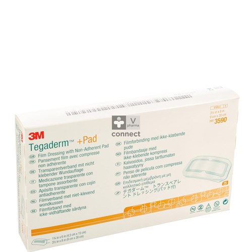 Tegaderm + Pad Pansement Transparent 9 cm x 20 cm 25 Pièces Réf. 3590