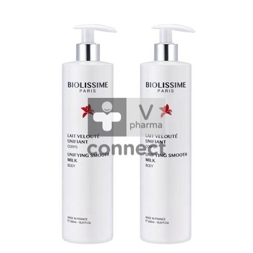 Biolissime Lait Velouté Unifiant Corps 2 x 500 ml Prix Promo