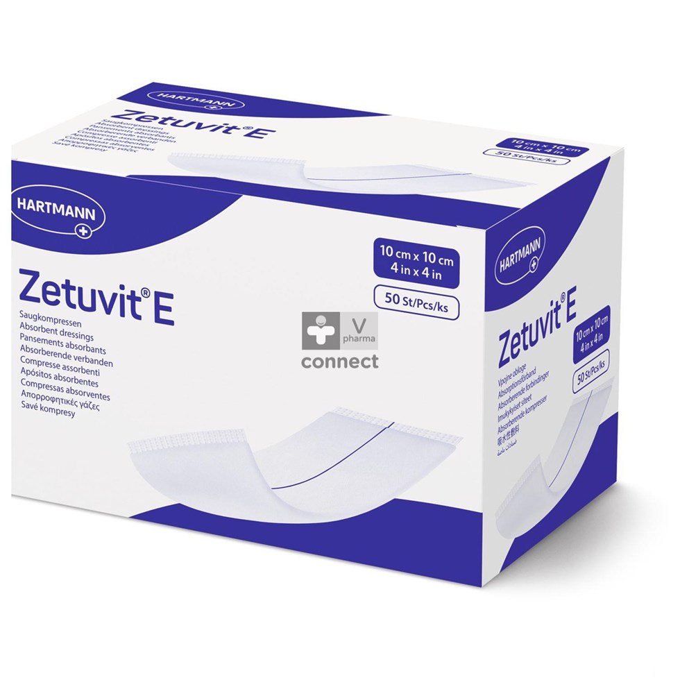 Zetuvit E Compresses Non Steriles 10 cm  X10 cm  50 Pieces