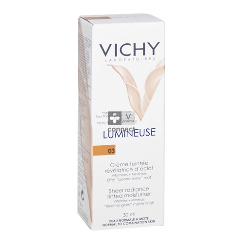 Vichy Lumineuse Crème Teintée Dorée Mate Peaux Normales 30 ml