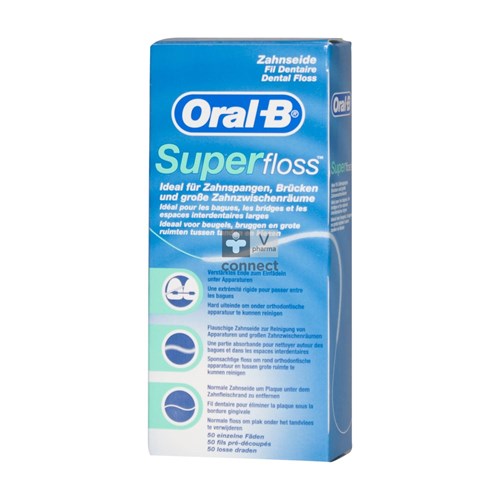 Oral B Fil Dentaire Superfloss Menthe 50 m