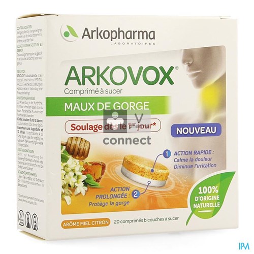 Arkovox Keelpijn Honing Citroen Zuigtabletten 20