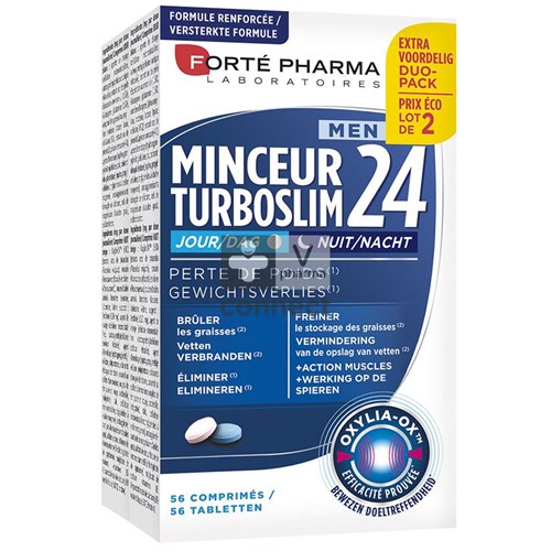 Forte Pharma Minceur 24  Jour/Nuit Men 2 x 28 Comprimés Prix Promo