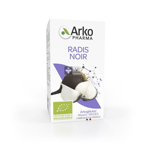 Arkogelules Radis Noir Bio 130 Gelules