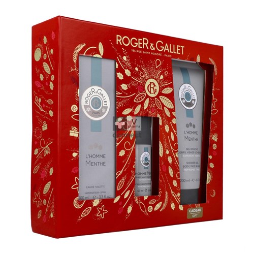 Roger&gallet Kerstkoffer Edt Homme Munt 100ml