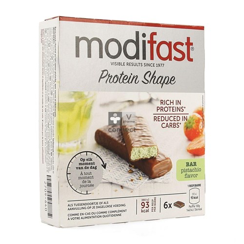 Modifast Protiplus Barres Chocolat - Pistache 6 Pièces