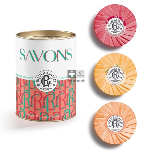 Roger Gallet Coffret Savon Gingembre Rouge/Neroli/Oeillet 3 x 100 g