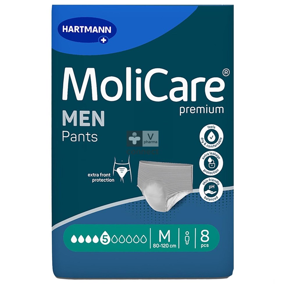 Molicare Premium Men Pants 5 Drops Medium 8 Pièces