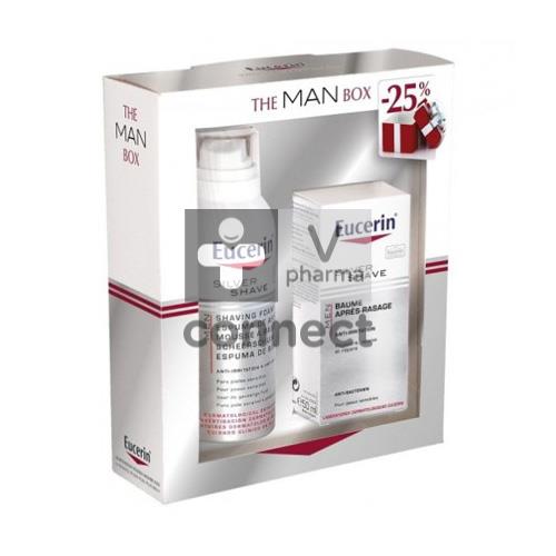 Eucerin Coffret Men Mousse de Rasage 150 ml + Baume Après-Rasage 75 ml Prix Promo