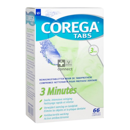 Corega Tabs 3 Minutes 66 Comprimes