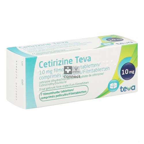 Cetirizine Teva 10mg Filmomh Tabl 7