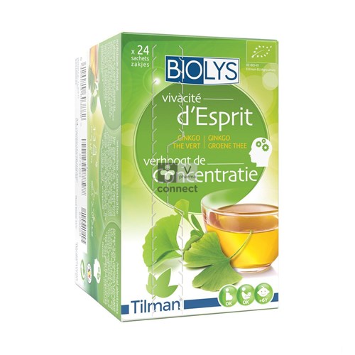 Biolys Infusion Ginkgo Thé Vert 24 Sachets