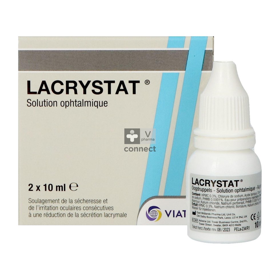 Lacrystat Collyre 2 X 10 ml