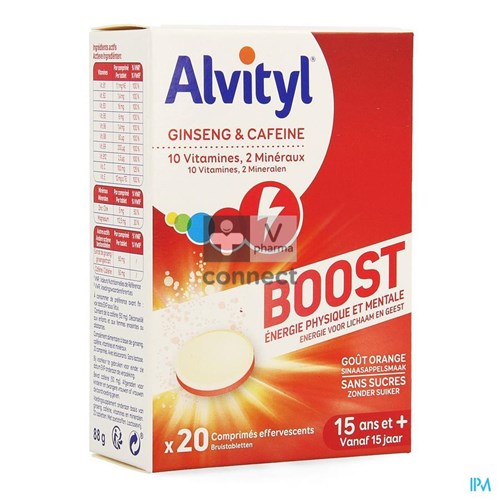 Alvityl Boost 20 Comprimés Effervescents