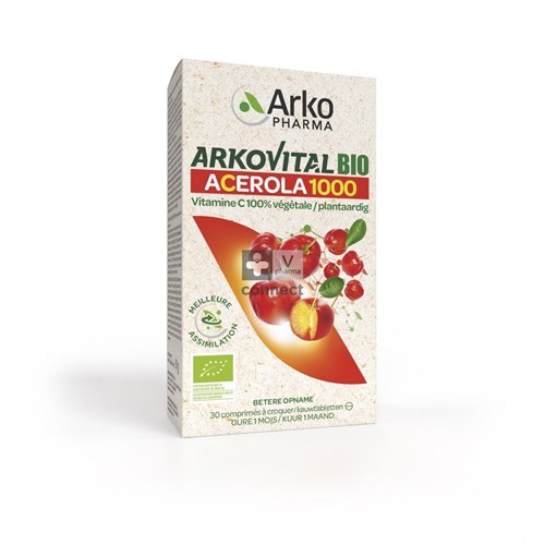 Arkovital Acerola 1000 Bio 30 Comprimés