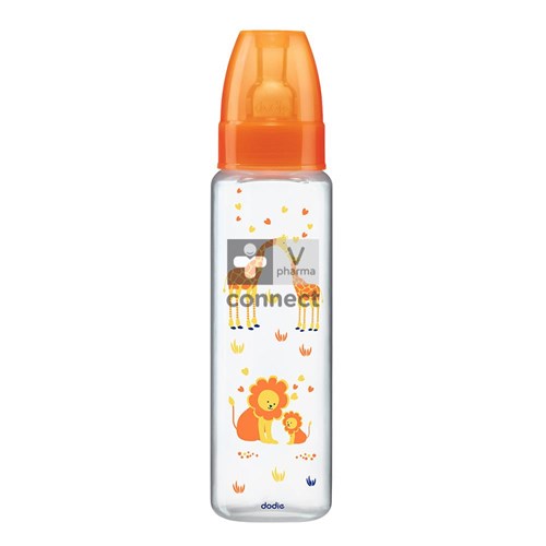 Dodie Mon Biberon Orange Safari Col Etroit Tétine 3 Vitesses Débit 2  330 ml