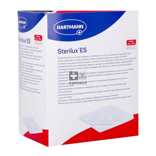 Sterilux Es 10x10cm 8l.st. 25x2 P/s