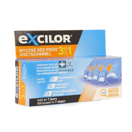 Excilor Pied D'Athlète Crème 15 ml