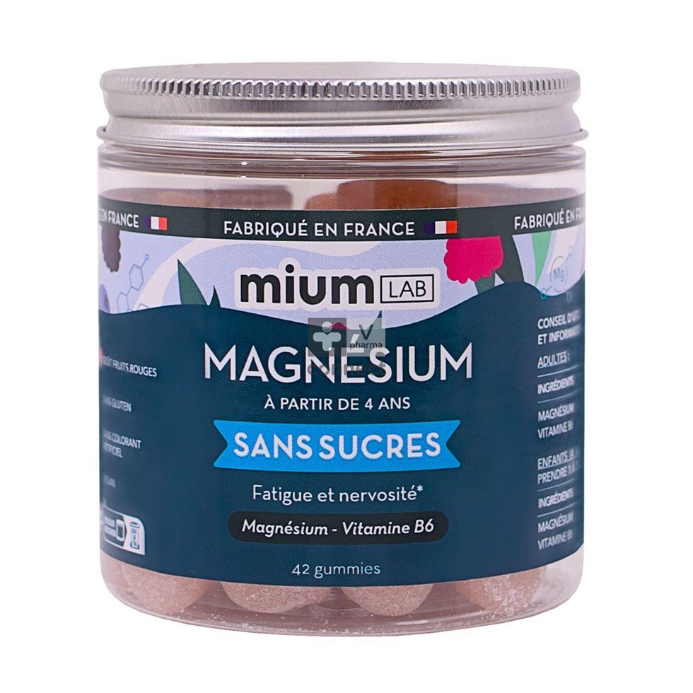 Miumlab Magnesium Gommes Sans Sucre 42