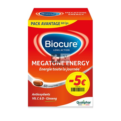 Biocure La Megatone Energy 60  Comprimés -5E