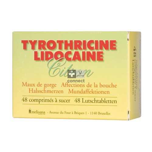 Tyrothricine Lidocaine 48 Comprimés Au Citron