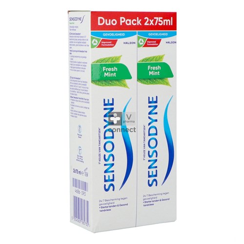 Sensodyne Dentifrice Fresh Mint Duo 75ml