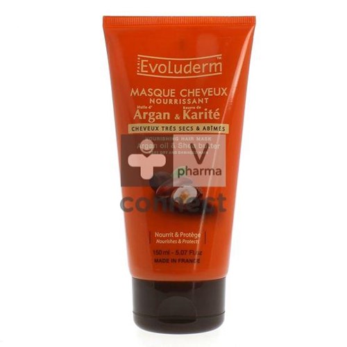 Evoluderm Argan & Karite Masque Cheveux Nourissant 150 ml