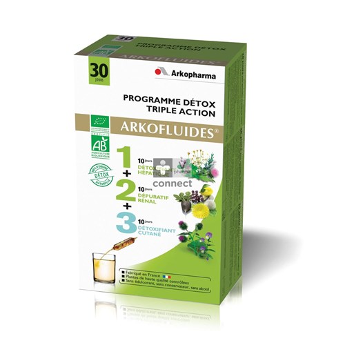 Arkofluide Programme Detox 30 Ampoules