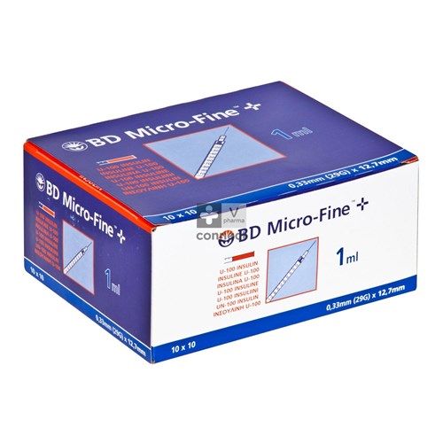 Bd Microfine+ Ins.spuit 1,0ml 29g 12,7mm100 324827