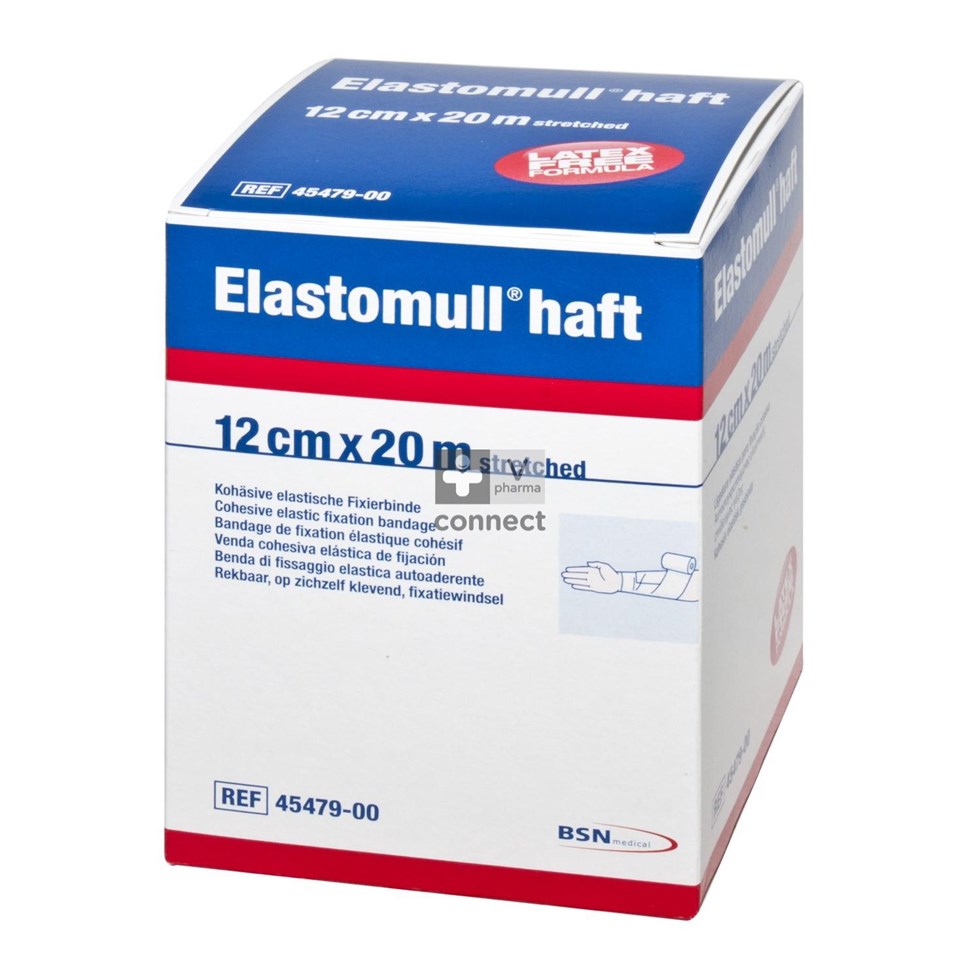 Elastomull Haft Latexvrij 12cmx20m 4547900