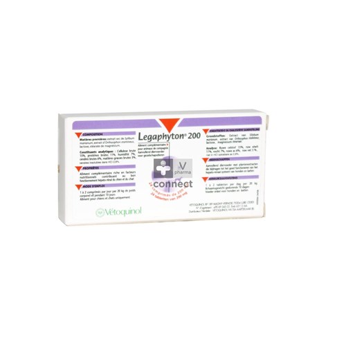 Legaphyton 200  Comprimés 24 x 40 mg Vétérinaire